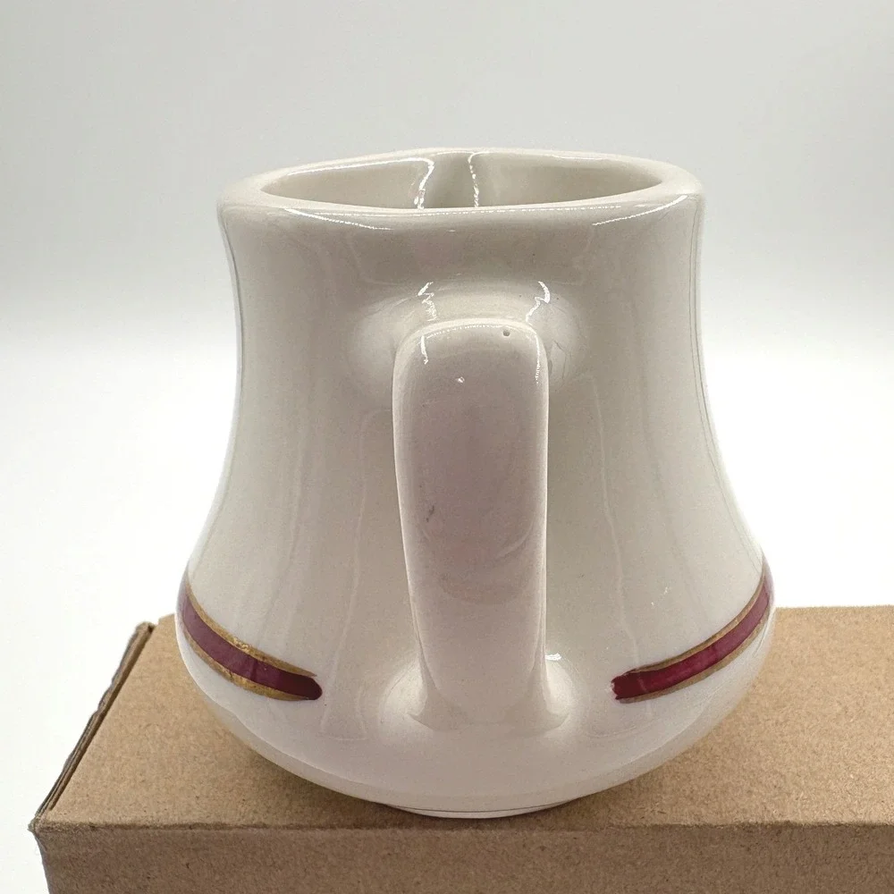 Vintage Mayer China Restaurant Ware Mini Pitcher Creamer Brown Gold Band 3
